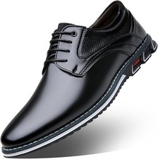 Men's Dress Trainers Casual Formal Lace Up Loafers Moccasins Shoes UK Size 8.5