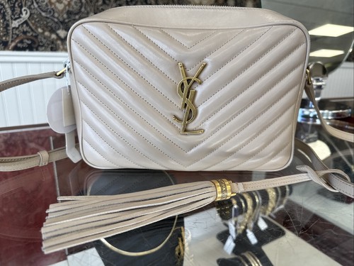 YSL Lou Quilted Calfskin Light Beige Camera Bag #60141