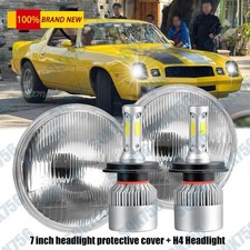 7 Round Projector For Chevy Monte Carlo 1970-1975 Led Headlights Drl Hilo Beam