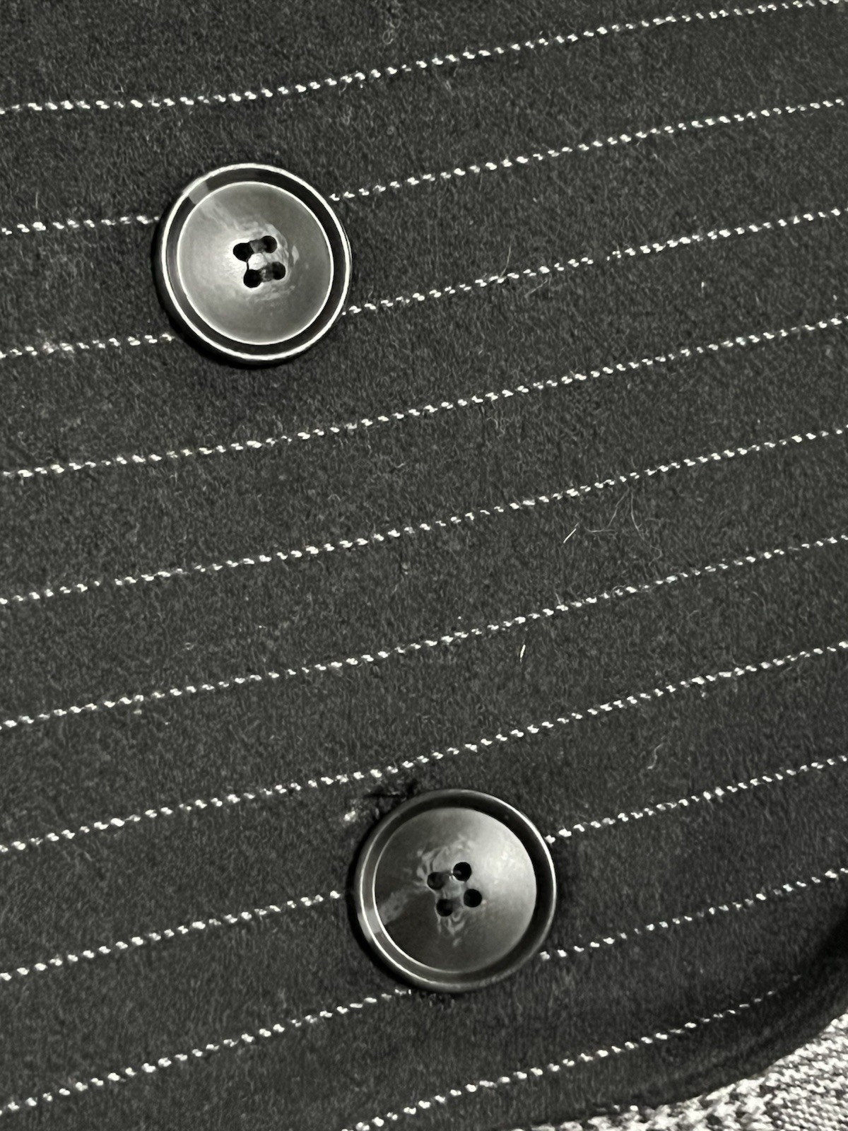 JUUN.J Split Blazer Half Plaid Half Pinstripe Dec… - image 15