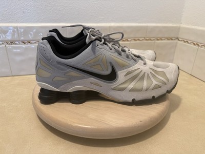 Nike Shox Turbo 14 Running Shoes White Black Wolf Grey Men s Size 15 631760-100