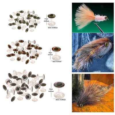 25Pc/lot 4D Fliegenbinden Perlen Messing Hantel mit Augen Fliegenbinden Material