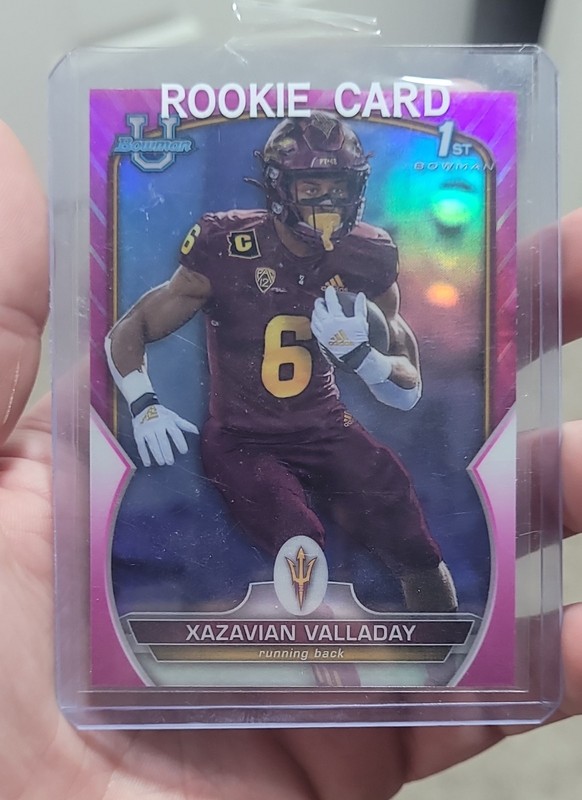 FREE SHIPPING ASU Bowman University Chrome - Xazavian Valladay Pink Refractor RC