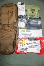 USMC US Military Coyote MOLLE IFAK First Aid Kit Supplies Quik Clot Tourniquet H