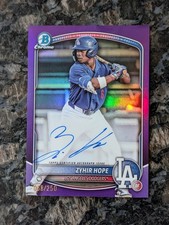 Zyhir Hope Bowman 2025 Purple Refractor /250 Auto