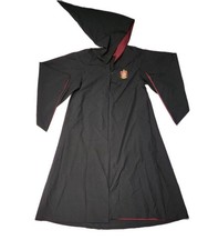 WIZARDING WORLD OF HARRY POTTER Gryffindor Kids L Black Robe Hood  Lapels