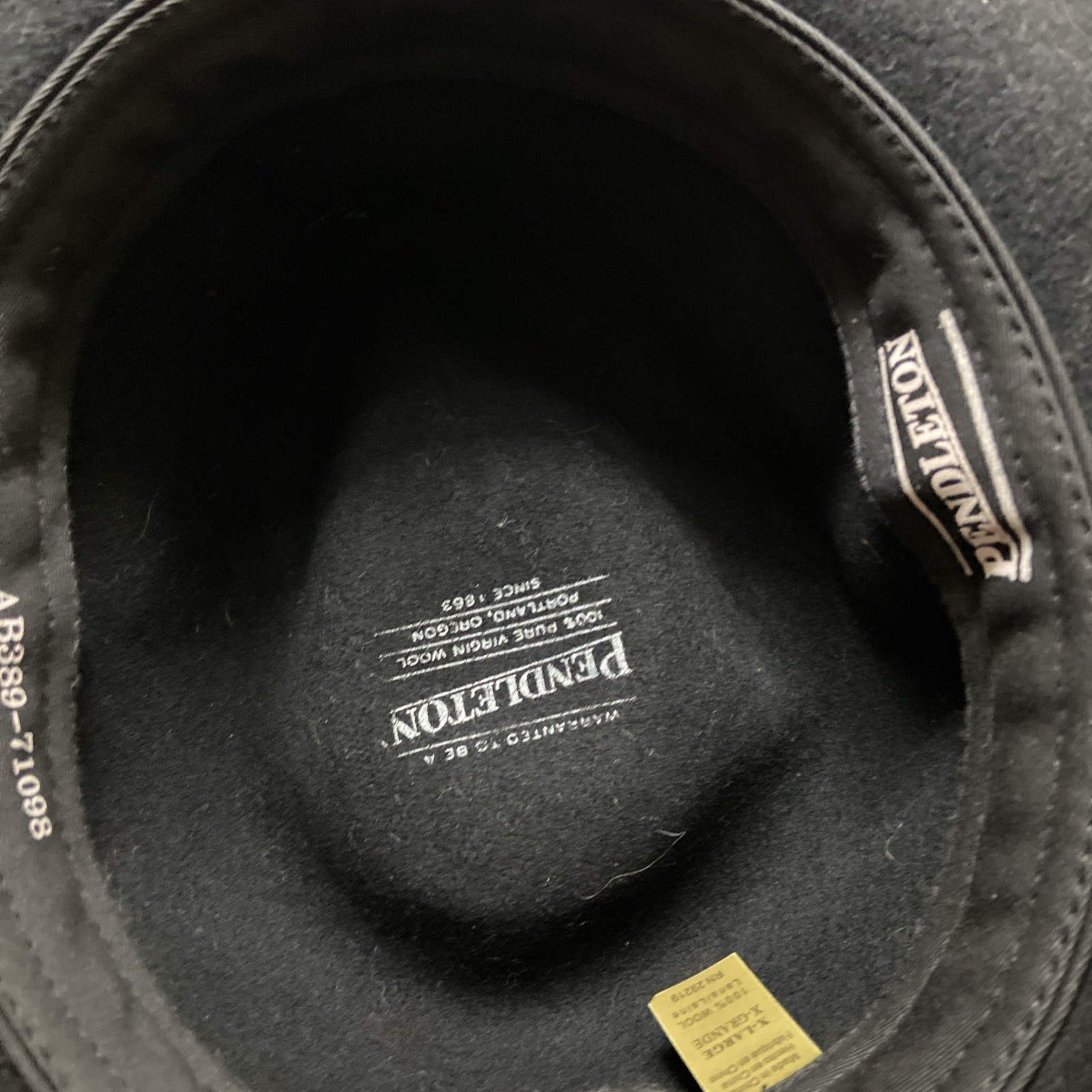 Pendleton Outback Hat Gray 100% Virgin Wool, XL - image 3