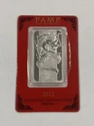 2012 PAMP Suisse Lunar Year of the Dragon 1 oz Fine .999 Silver Bar Sealed #2618