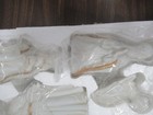 Nativity Scene 13 piece set white glass gold trim — photo 4
