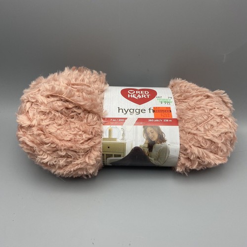 Fourrure hygge cœur rouge 1 écheveau fil de nylon 7 oz 260 yds chacun rose poussiéreux multiple