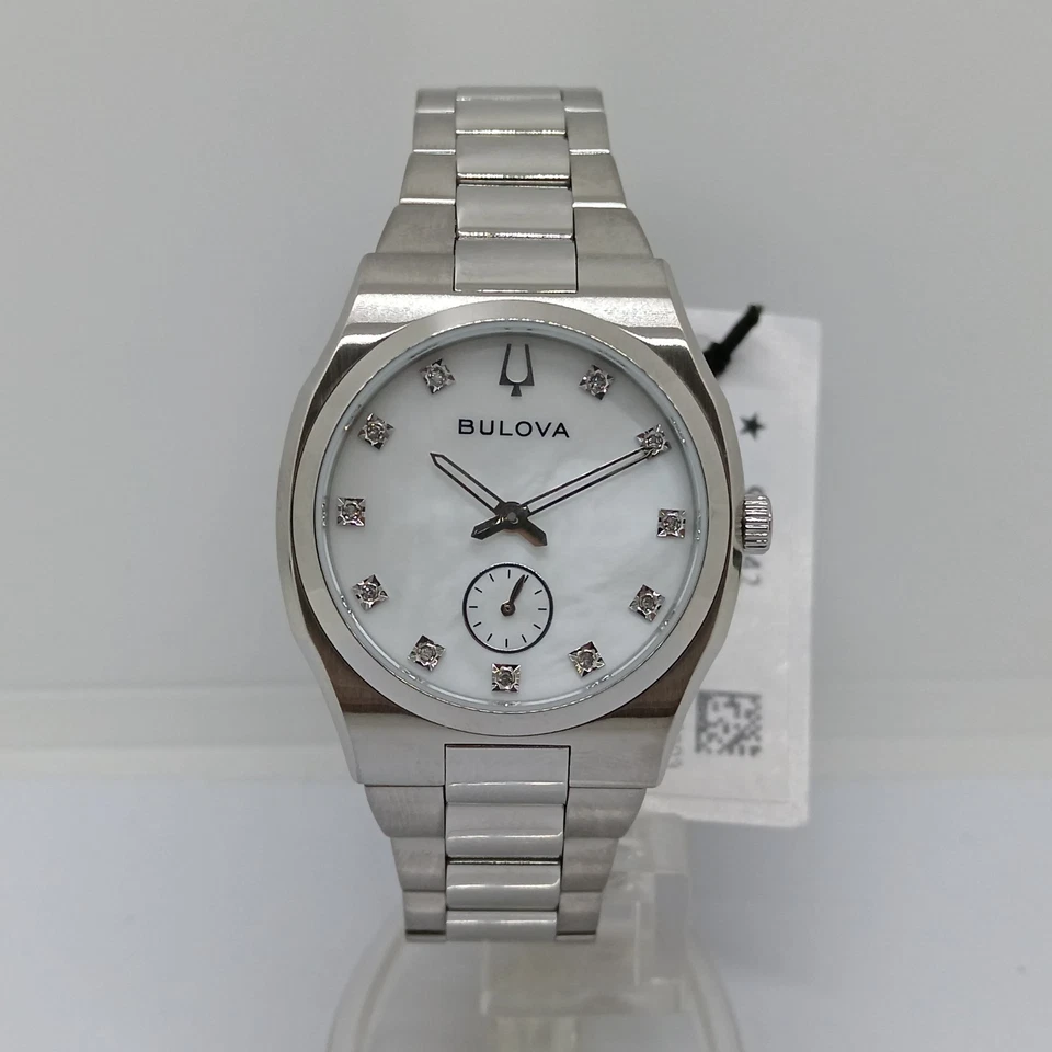 BULOVA Surveyor Lady OROLOGIO DA DONNA IN ACCIAIO SOLO TEMPO CON DIAMANTI 96P242 - Immagine 4 di 4