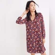 Madewell Button-Back Dress in Antique Flora