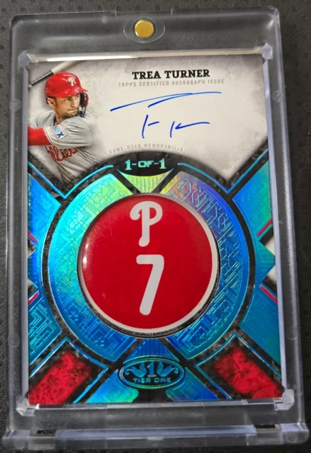 2025 Topps Tier One Trea Turner Bat Knob Relic 1/1 #ABK-TT Phillies Game Used