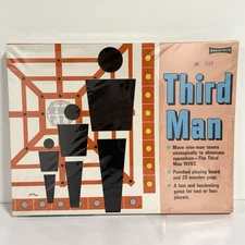 Vintage Third Man Game 9980 SAALFIELD Broman Percepta New Sealed 1960s Peg Board