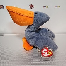 MINT 1996 Ty Scoop the Pelican Beanie Babies with Tags