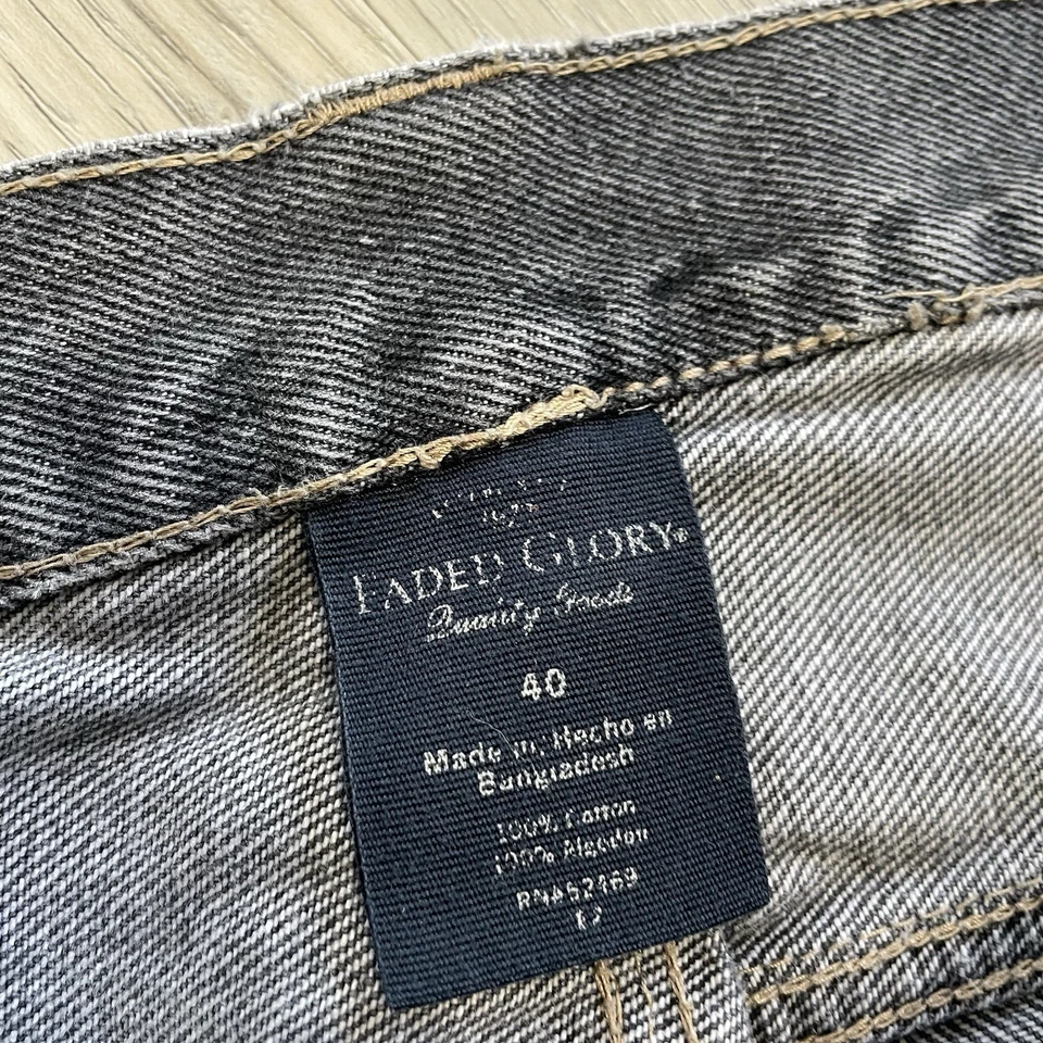 Vintage Y2K Faded Glory Denim Shorts Men's Size 40 Baggy Fit Jean Jorts Grunge - Image 4 of 4