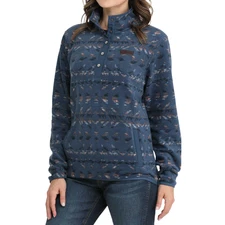 Cinch Ladies Blue Polar Fleece Snap Pullover MAK9909003
