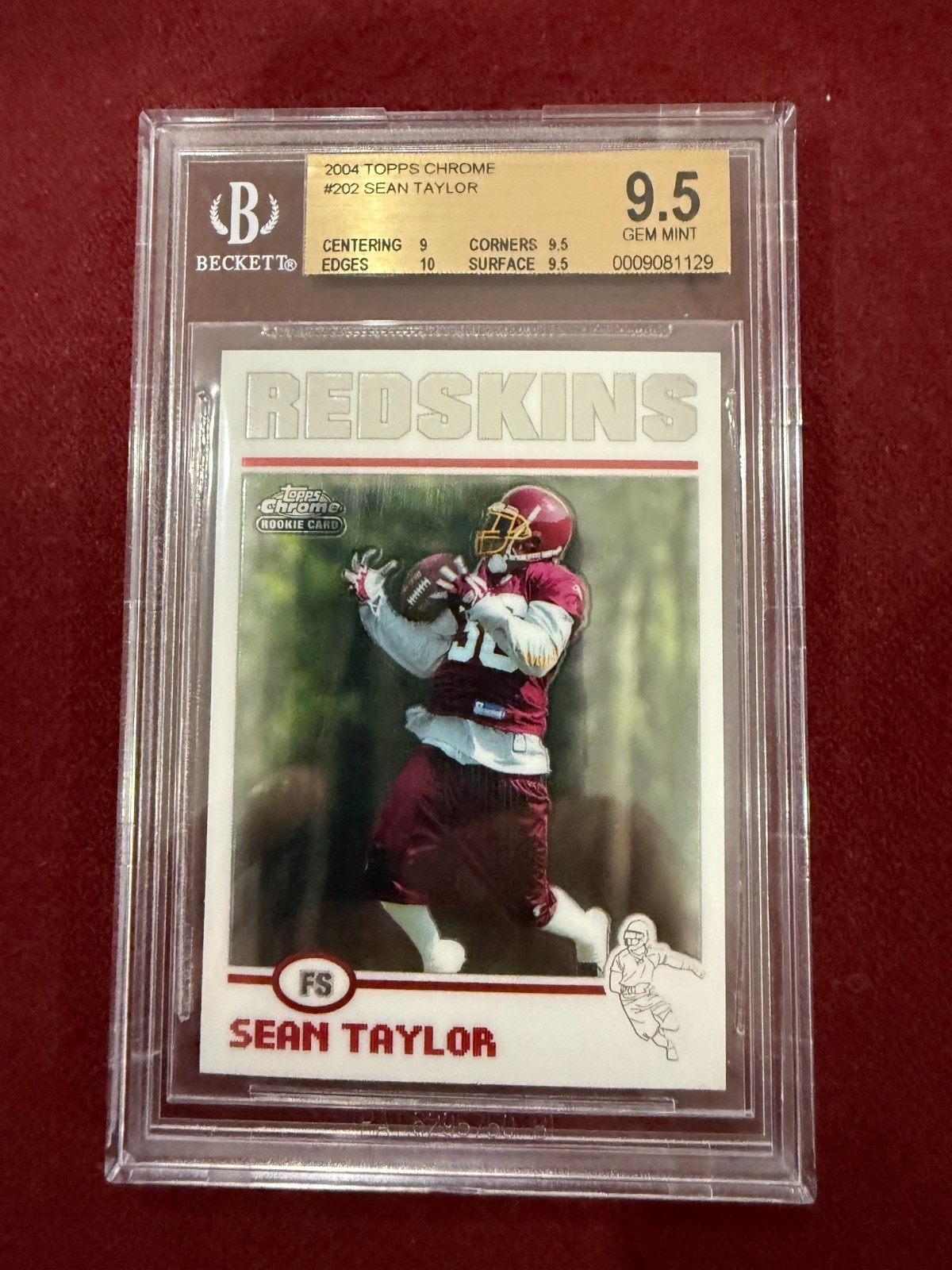 Sean Taylor 2004 Topps Chrome Rookie Card RC BGS 9.5 Gem Mt
