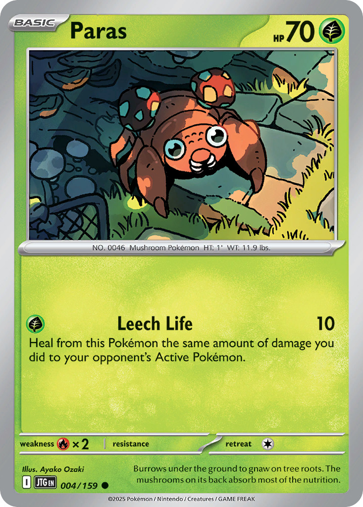 PARAS 004/159 NM POKEMON