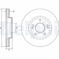 2X Bremsscheibe Delphi BG4565C FüR CEE Hyundai JD Veloster KIA UD MD FS Elantra