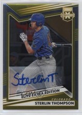 2022 Panini Elite Extra Edition Optic Signatures 6/49 Sterlin Thompson Auto 0c2