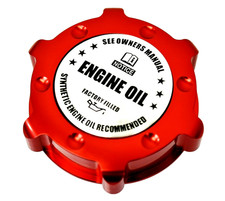 Gm Chevy Ls Ls1 Ls2 Ls3 Ls6 V8 Silver Synthetic Billet Engine Oil Filler Cap Red
