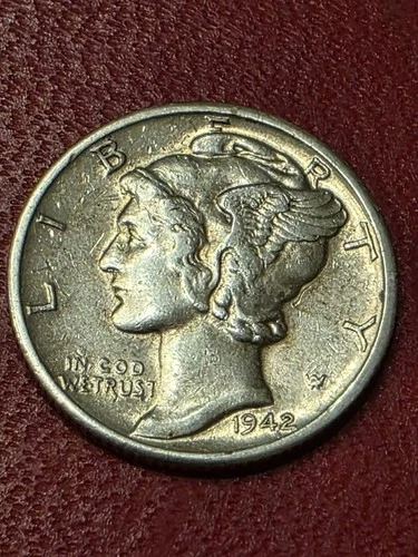 1942-D  Mercury  SILVER  Dime /Beautiful  Outrageous AU  LUSTER /Shine N Shine