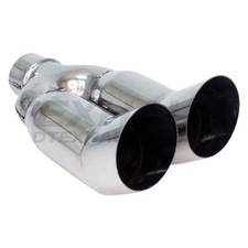 2.25 X 11.25 Dtm Turn-up Round Angle Dual Tip Ss - Dt-025s 2.25 X 11.25 Dtm Turn-up Round Angle Dual Tip Ss - Dt-025s