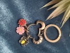 DISNEY Mickey Minnie Mouse Flower Ladybug Butterfly Silver Enamel Keychain — photo 5