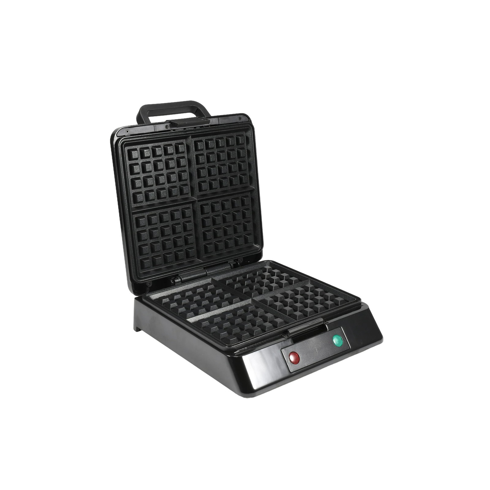 4-Slice Square Belgian Waffle Maker Stainless Steel