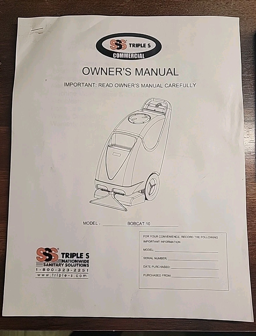 Triple S Bobcat 10 Commercial Floor Scrubber / Extractor – Fully Serviced