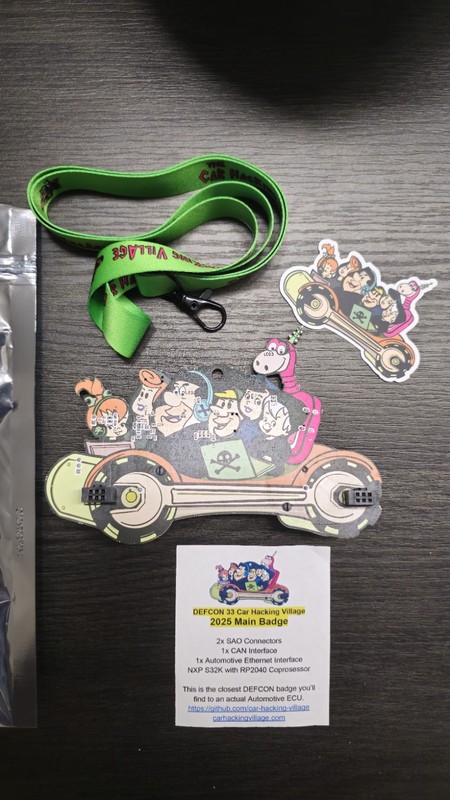 DEFCON 33 Car Hacking Village Badge 2025 Main Badge Brand New