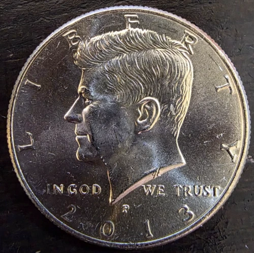 JFK HALF DOLLAR - 2013 P - VERY LOW MINTAGE - NIFC - BU - FREE SHIPPING