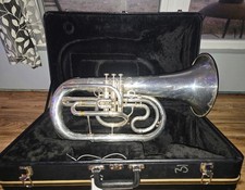RC01317 Jupiter Quantum Bflat Silver Marching Euphonium Excellent Condition