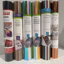 Cricut Vinyl Glitter, 2 Holographic, Premium and Party Packs LOT