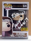 SIGNED Funko Pop! THE LORD OF THE RINGS - ELROND #635 COA AUTHENTICATED