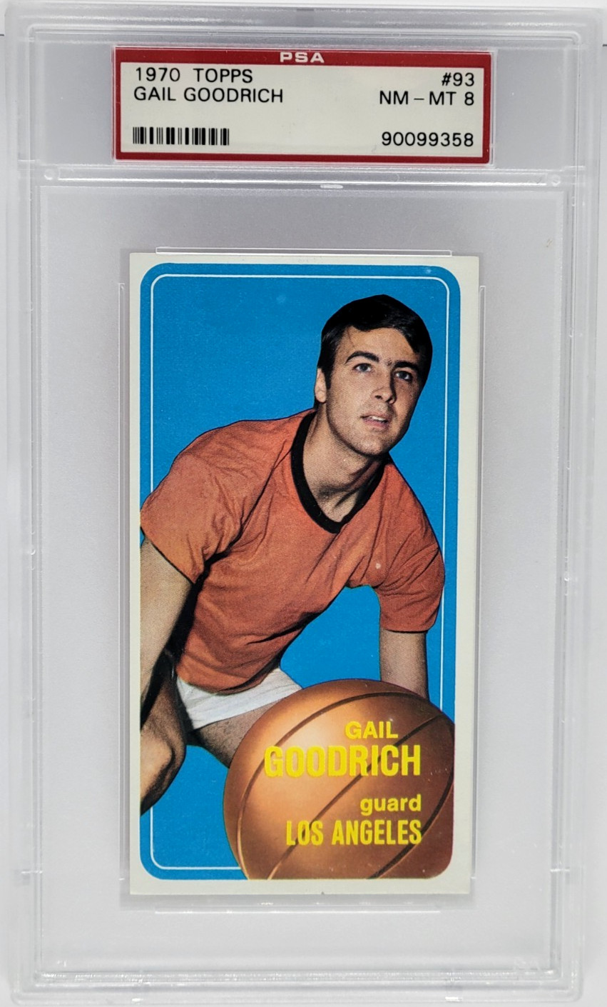 1970 Topps #93 Gail Goodrich Card - Graded PSA 8 NM-MT, Los Angeles Lakers