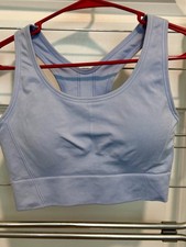 All In Motion Women's Soft Medium Support Sport Bra Light Blue Size Large