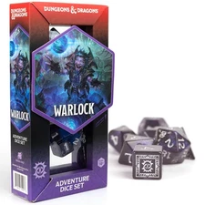 Dungeons & Dragons D&D Adventure Dice: Warlock - Purple, 16pc RPG Set