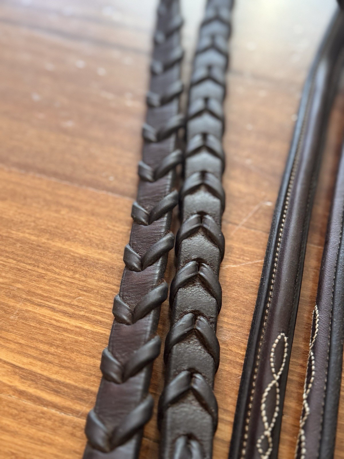 EDGEWOOD Fancy Stitched Padded Bridle With Laced Reins