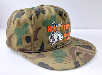 Rare Vintage Style Hooters Hat Trucker Camo Nascar Racing Cap SnapBack Hunting Handmade | Accessories | Rare Vintage Style Hooters Hat  main image 4