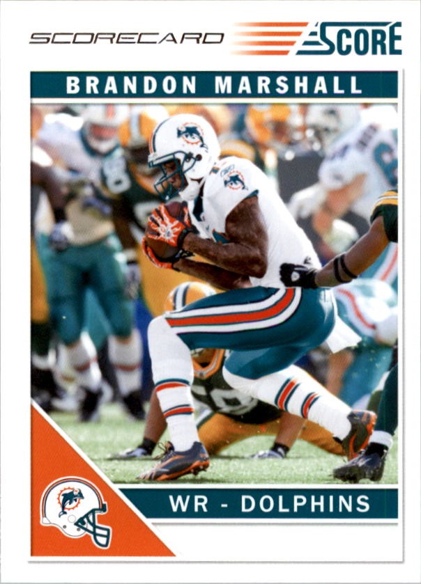 2011 Score Scorecard #151 Brandon Marshall - FB