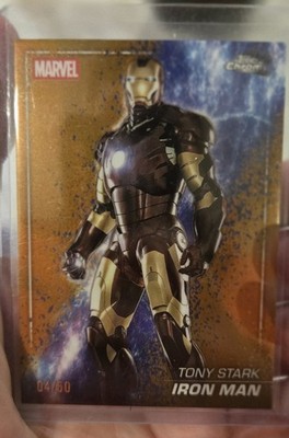 2025 Topps Chrome Marvel Studios Iron Man  True Gold Snap Variation /50