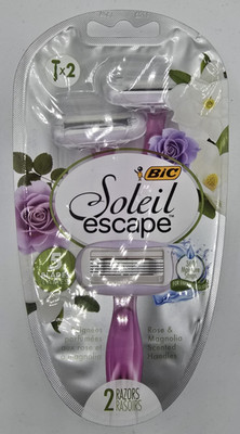 Bic Soleil Escape 2 Pack Razors - Rose and Magnolia Scented, 5 Blades