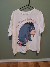 Vintage 90s Disney Winnie-the-Pooh Eeyore Large Print Cotton Tshirt