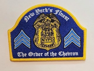 New York City Police Patch NYCPD Sergeant Order of the Chevron