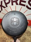 "Fully Restored" GRISWOLD #8 Cast Iron Skillet Pan Large Logo 704  Seasoned