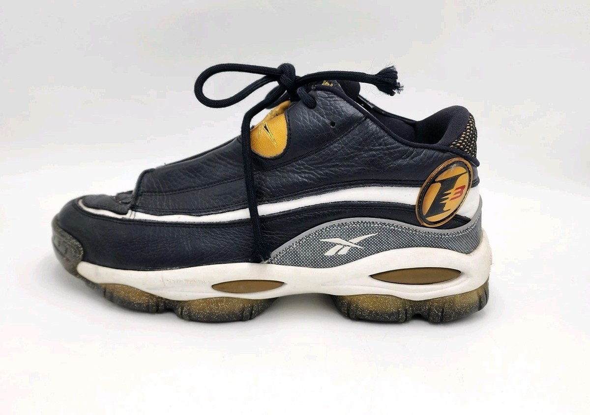 Size Reebok The Answer DMX 10 Black White Gold for sale