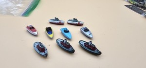 VTG 1987- 1990 Micro Machines Galoob Boats Lot 7 Speedboat Tugboat Coastguard