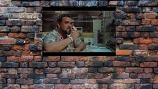 AMERICAN GRAFFITI scene of Wolfman Jack have a popsicle photo poster  18" x 12"
